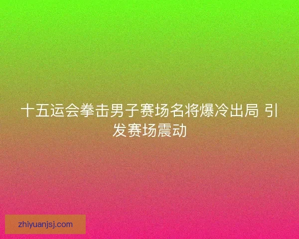 十五运会拳击男子赛场名将爆冷出局 引发赛场震动