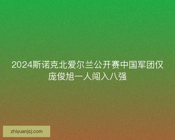 2024斯诺克北爱尔兰公开赛中国军团仅庞俊旭一人闯入八强