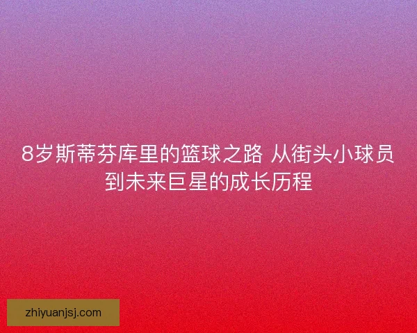 8岁斯蒂芬库里的篮球之路 从街头小球员到未来巨星的成长历程