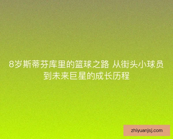 8岁斯蒂芬库里的篮球之路 从街头小球员到未来巨星的成长历程